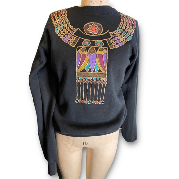 Handmade Egyptian Puff Paint Crewneck - Picture 3 of 6